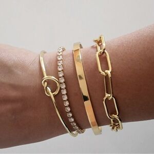 4 Gold bracelet stack Nordstrom rack